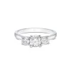 Platinum 'Heart' Brilliant Cut 0.75ct Diamond Three Stone Ring