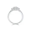 Platinum 'Heart' Brilliant Cut 0.75ct Diamond Three Stone Ring