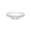 Platinum Brilliant Cut 1.00ct Diamond Three Stone Ring 2
