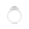 Platinum Brilliant Cut 1.00ct Diamond Three Stone Ring 3