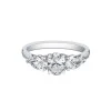 Platinum 1.50ct Oval and Pear Cut Diamond 3 Stone Ring