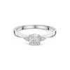 9ct White Gold 0.17ct Illusion 3 Stone Diamond Ring