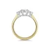 9ct Yellow Gold 0.25ct Illusion Diamond 3 Stone Ring