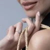 18ct Yellow Gold Baguette and Brilliant Cut 0.45ct Diamond Cluster Ring