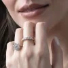 18ct Yellow Gold Brilliant Cut 2.20ct Diamond Flower Cluster Ring