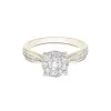18ct Yellow Gold Brilliant Cut 0.75ct Diamond Cluster Ring