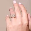 18ct Yellow Gold Baguette Cut 1.00ct Diamond Cluster Ring