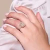 18ct Yellow Gold Baguette Cut 1.00ct Diamond Cluster Ring