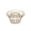 18ct Yellow Gold Baguette Cut 1.00ct Diamond Cluster Ring