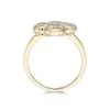 18ct Yellow Gold 0.21ct Round Brilliant Cluster Flower Style Diamond Ring