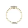18ct Yellow Gold Round Brilliant 0.40ct Diamond Flower Cluster Ring