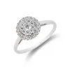 18ct White Gold Brilliant Cut 0.33ct Diamond Halo Ring