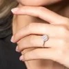 18ct White Gold Brilliant Cut 0.33ct Diamond Halo Ring