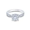 18ct White Gold Brilliant Cut 0.75ct Diamond Cluster Ring