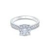18ct White Gold Brilliant Cut 0.70ct Diamond Cluster Ring