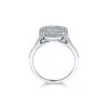 18ct White Gold Baguette and Brilliant Cut 1.00ct Diamond Cluster Ring