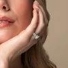 18ct White Gold Baguette and Brilliant Cut 1.75ct Diamond Cluster Ring