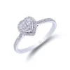 18ct White Gold Brilliant Cut 0.20ct Diamond Heart Cluster Ring
