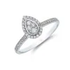 18ct White Gold Brilliant Cut 0.25ct Diamond Cluster Ring