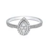 18ct White Gold Brilliant Cut 0.25ct Diamond Cluster Ring