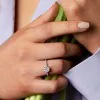 18ct White Gold Marquise And Princess Cut 0.64ct Diamond Cluster Ring