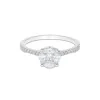 18ct White Gold Marquise And Princess Cut 0.64ct Diamond Shoulder Cluster Ring 2