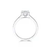 18ct White Gold Marquise And Princess Cut 0.64ct Diamond Shoulder Cluster Ring  3