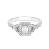 18ct White Gold 0.55ct Mixed Diamond Cluster Ring