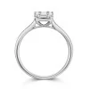 18ct White Gold Baguette and Round Cut 0.56ct Diamond Cluster Ring 
