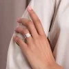 18ct White Gold Baguette & Round Brilliant Cut 0.80ct Diamond Cluster Ring
