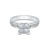 Platinum Princess Cut 1.00ct Diamond Cluster Ring