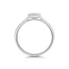 Platinum 0.27ct Tile Cut Diamond Shoulders Ring