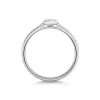Platinum 0.19ct Rub Over Tile Cut Diamond Shoulder Ring