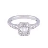 9ct White Gold Baguette and Brilliant Cut 0.30ct Diamond Cluster Ring