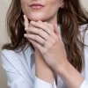 9ct White Gold Baguette and Brilliant Cut 0.50ct Diamond Cluster Ring