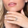 9ct White Gold Baguette and Brilliant Cut 0.50ct Diamond Cluster Ring