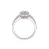9ct White Gold Baguette and Brilliant Cut 0.50ct Diamond Cluster Ring