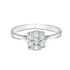 9ct White Gold Brilliant Cut 0.25ct Diamond Cluster Ring