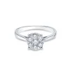 9ct White Gold Brilliant Cut 0.50ct Diamond Cluster Ring