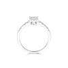 9ct White Gold Baguette and Brilliant Cut 0.50ct Diamond Cluster Ring