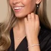 9ct White Gold Brilliant Cut 0.33ct Cluster Pendant Necklace