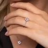 9ct White Gold Brilliant Cut Diamond 0.73ct Cluster Ring