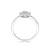 9ct White Gold Round Brilliant 0.51ct Diamond Flower Cluster Ring