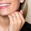 9ct White Gold Round Brilliant 0.51ct Diamond Flower Cluster Ring