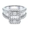 9ct White Gold Brilliant & Baguette Cut 2.35ct Diamond Ring