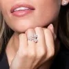 9ct White Gold 0.51ct Diamond Flower Cluster Ring 