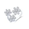 9ct White Gold 0.51ct Diamond Flower Cluster Ring 