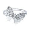 9ct White Gold 0.37ct Diamond Butterfly Fancy Band