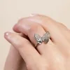 9ct White Gold 0.37ct Diamond Butterfly Fancy Band