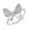 9ct White Gold 0.37ct Diamond Butterfly Fancy Band